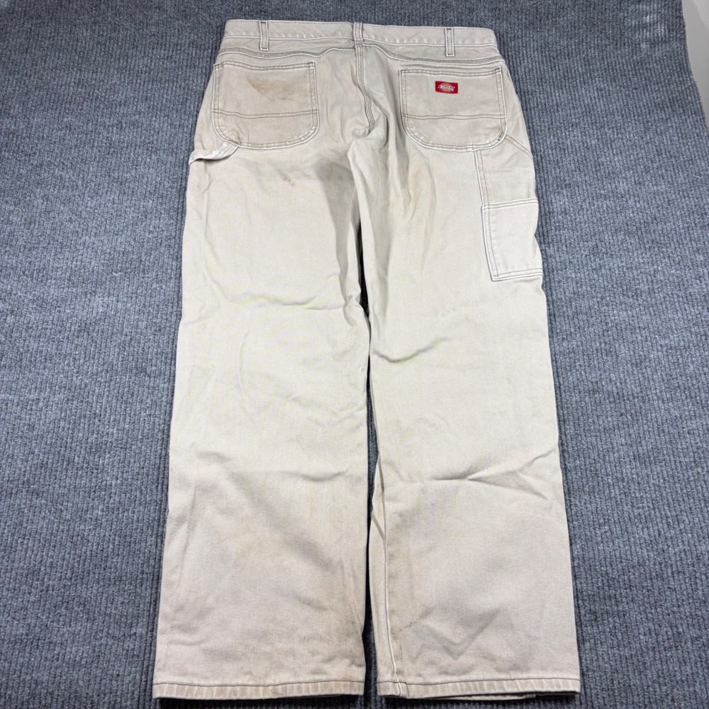 Dickies Pants Mens 38x31 Loose Fit Carpenter Tan Beige Workwear